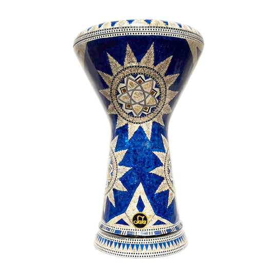 Sala professionelle Darbuka SKY-2 mit echter blauer Perlmutt-Beschichtung