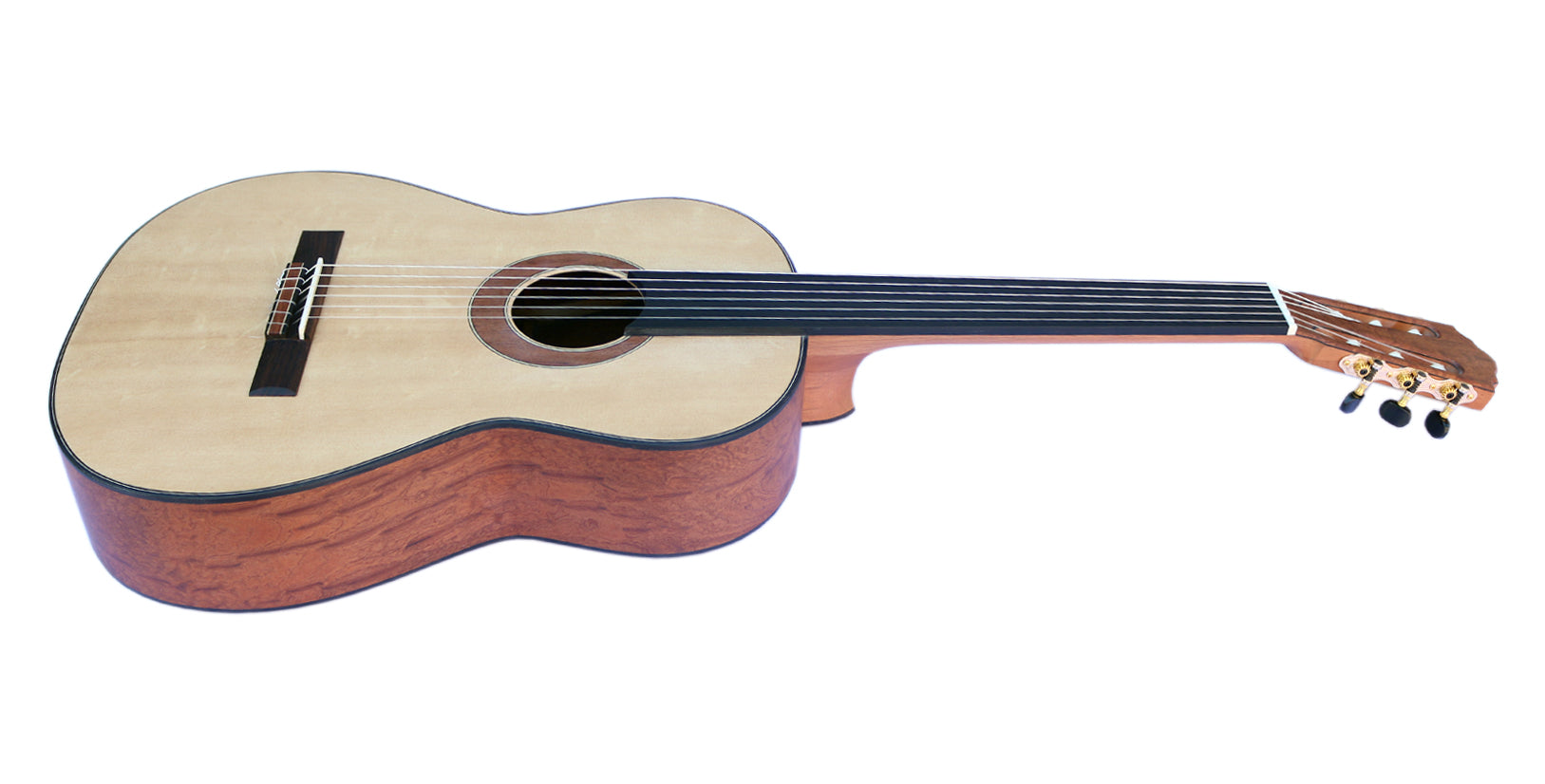 Sala Muzik COP-404 båndløs guitar, 49 cm krop med pomela træ sides