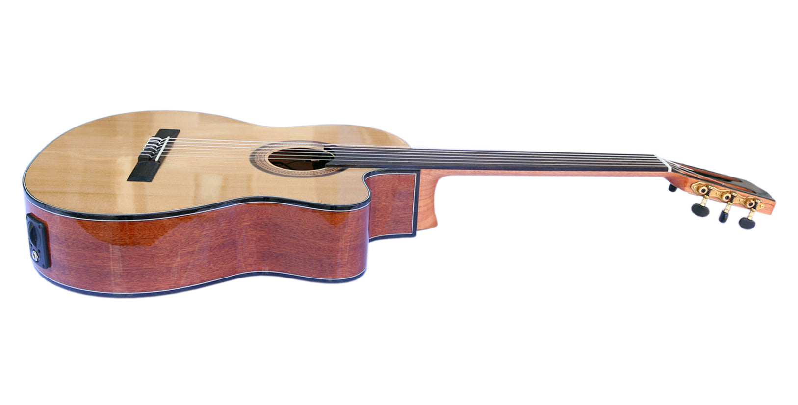 Båndløs klassisk guitar CP-4 — skråt fra siden