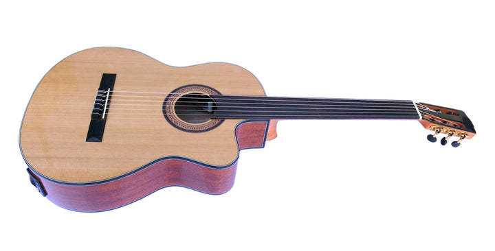 Båndløs klassisk guitar CP-4 — skråt forfra