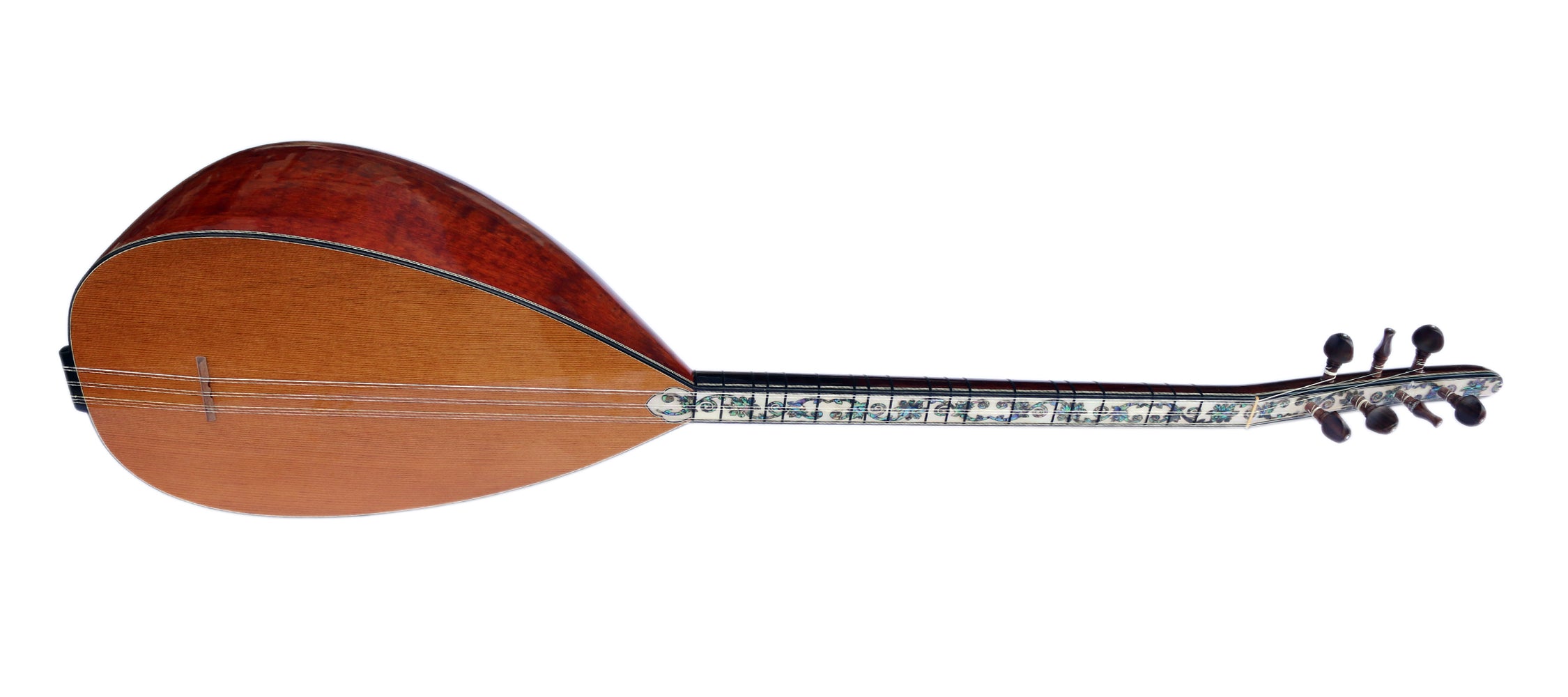 Baglama à manche court professionnel OSS-308 fait main par Sala Muzik