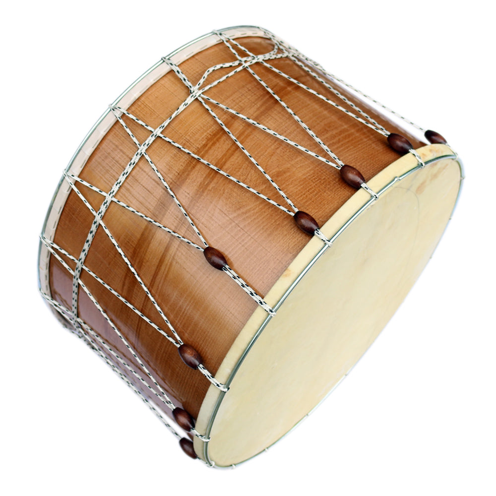 Davul turc en bois de charme Dest MEM-2 avec peaux naturelles
