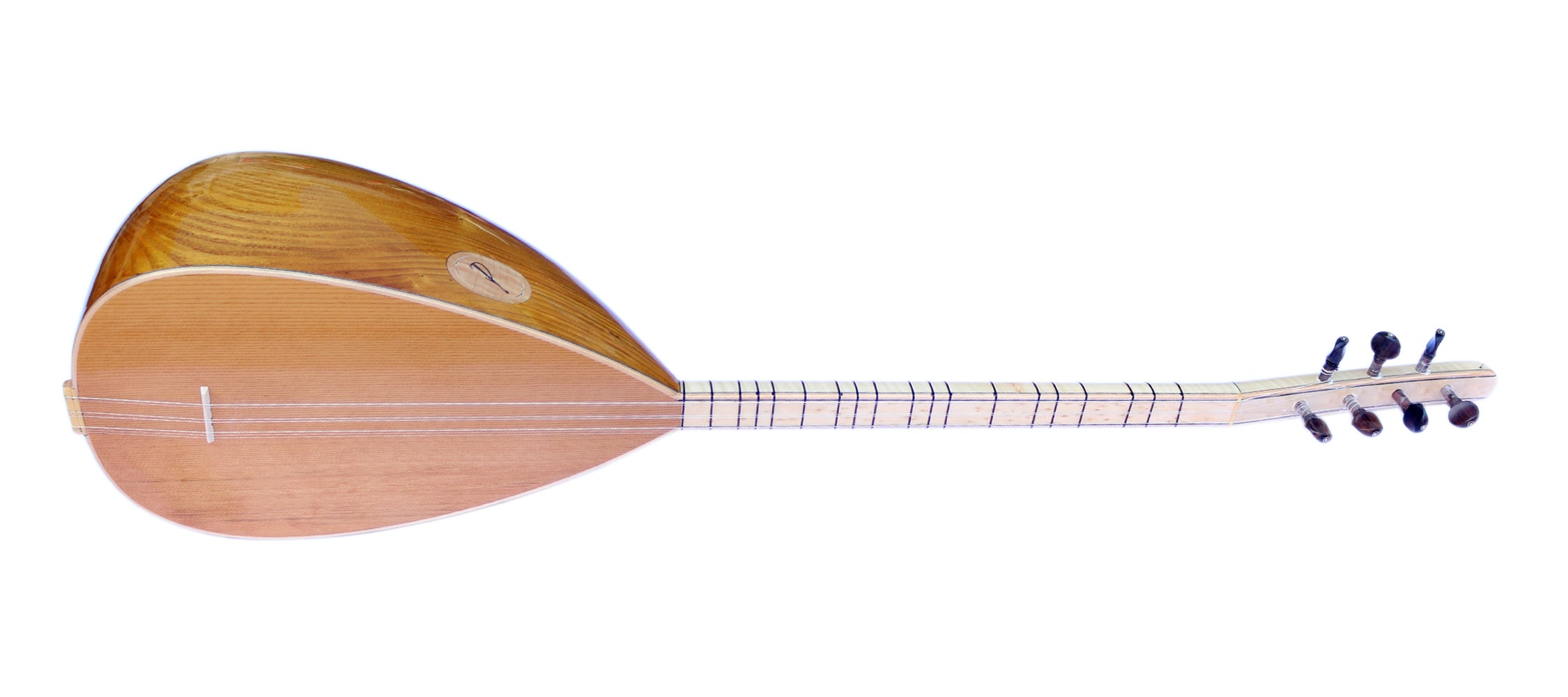 Baglama à manche court DST-407S en mûrier sculpté et cèdre canadien par Sala