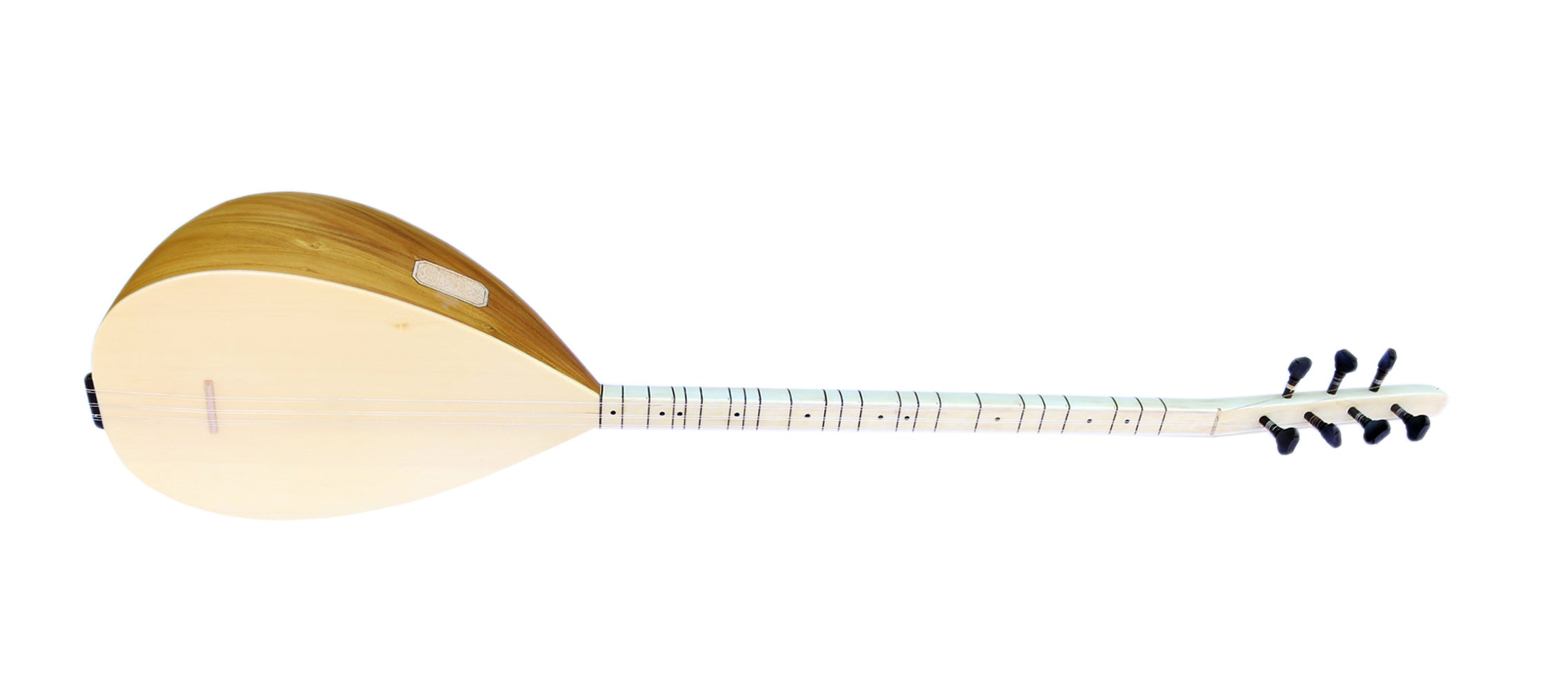 Saz à long manche en mûrier ALB-204 avec table en épicéa et manche en érable par Sala