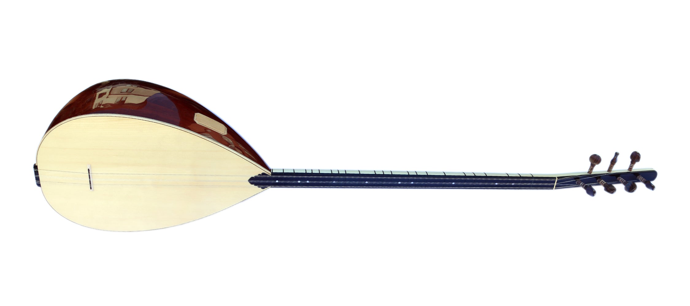 Baglama saz électro-acoustique professionnel à long manche ALB-305 avec caisse en genévrier Sala