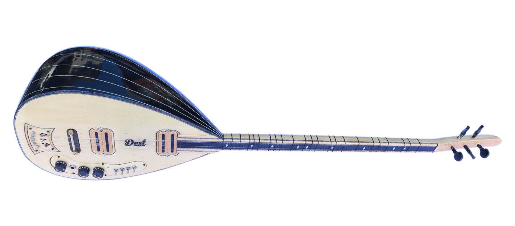 Profesyonel uzun sap elektrik bağlama saz ASEL-104 sahne performansı için Dest