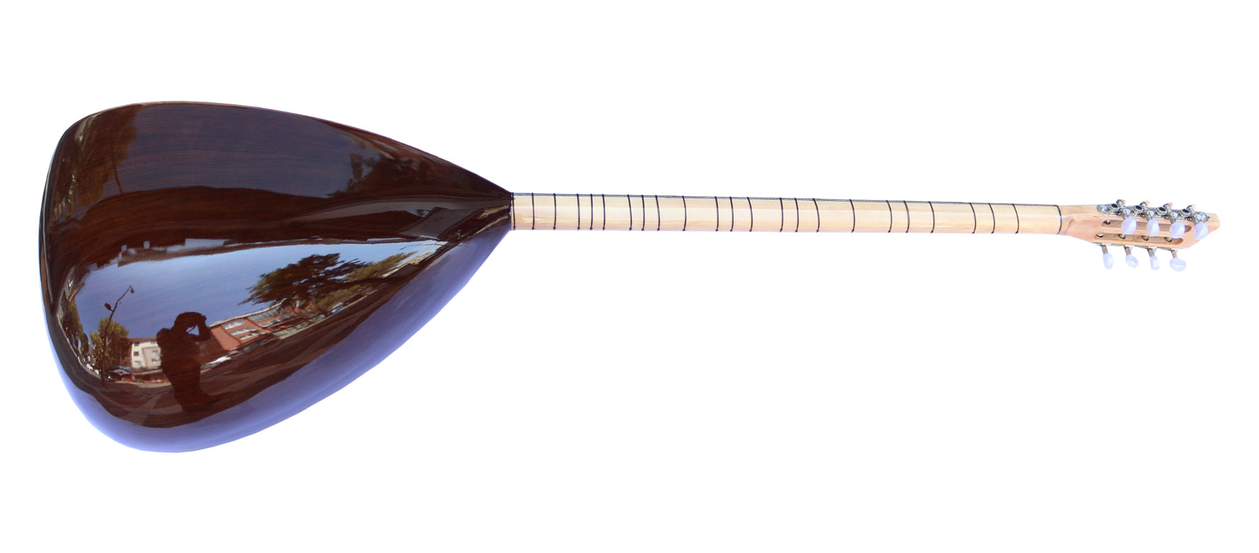 El yapımı ceviz uzun sap bağlama ASL-302G Dest