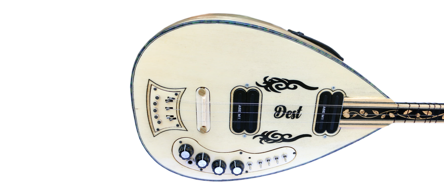 Dest elektro bağlama saz RT1 solo performans için ritimli