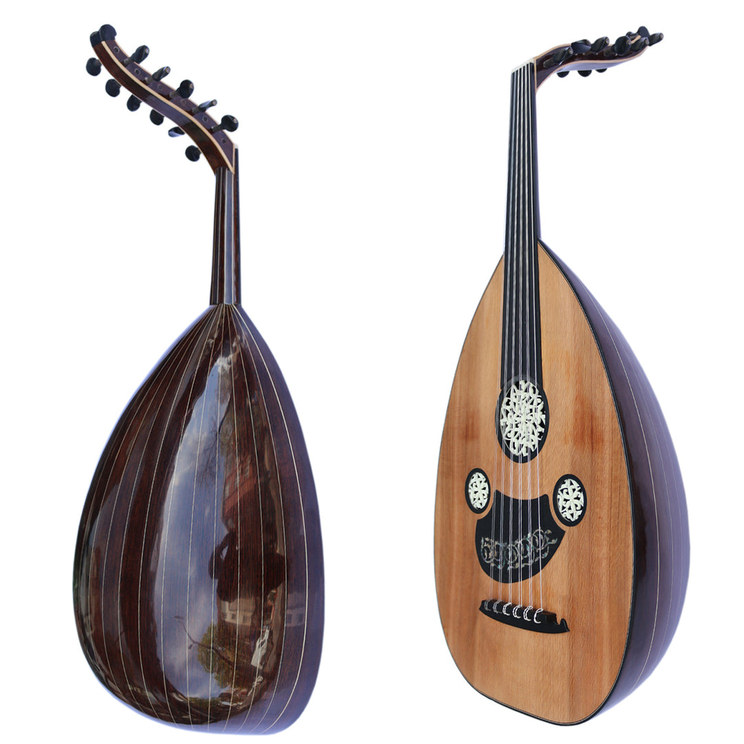 Premium left-handed Arabic oud SALA-A8L with Wenge bowl and Canadian Cedar face