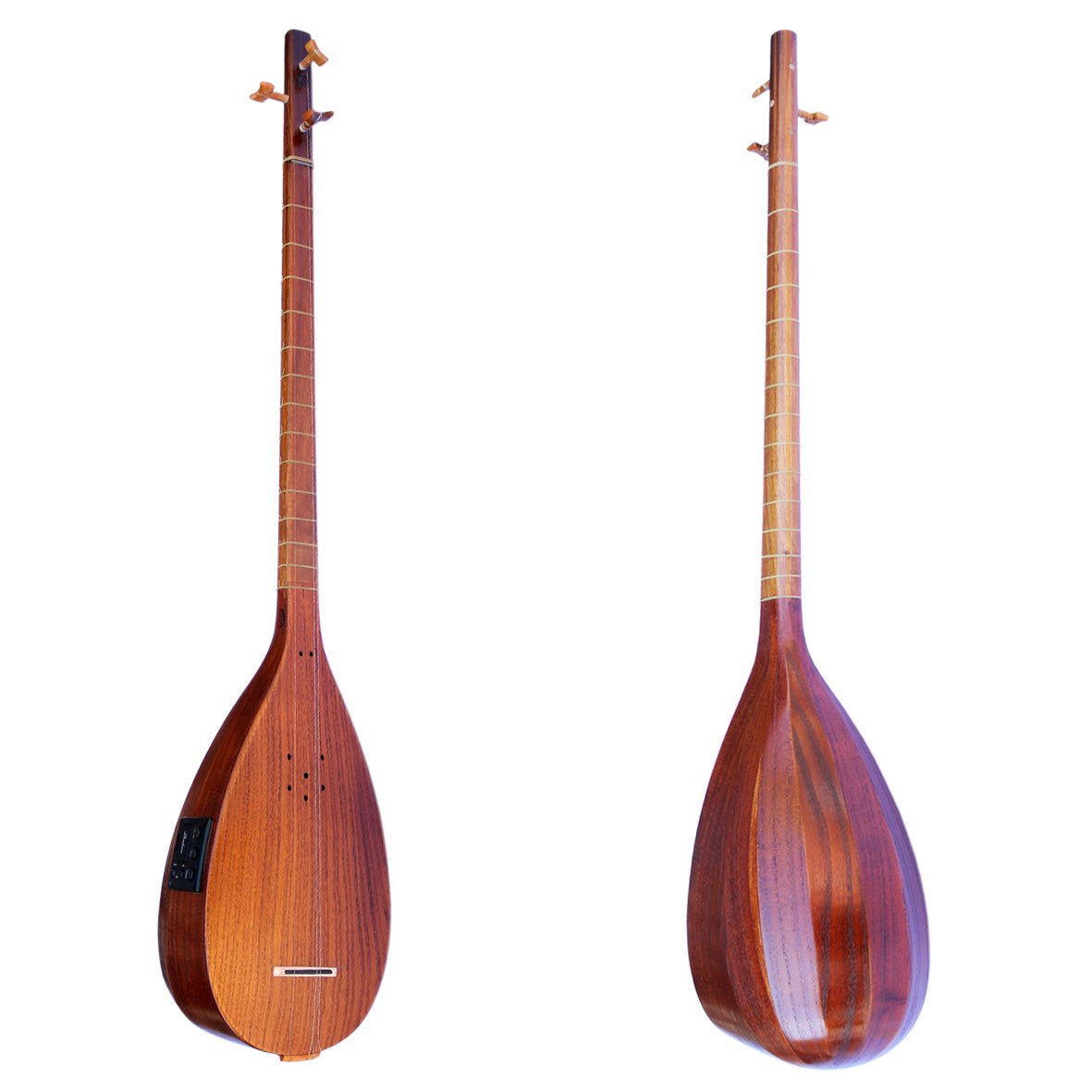 Electric-acoustic Persian tanboor ETM-4 with built-in equalizer and onboard pickup