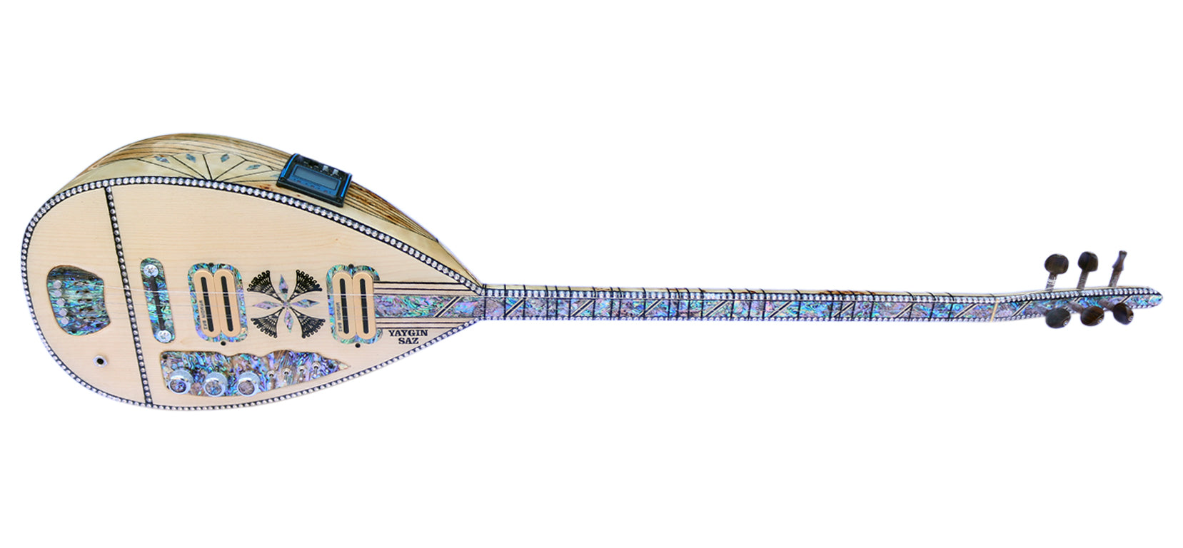 Saz électrique en bois mazel AYS-304 avec manche en érable et micros Yaygin par Ali Demir