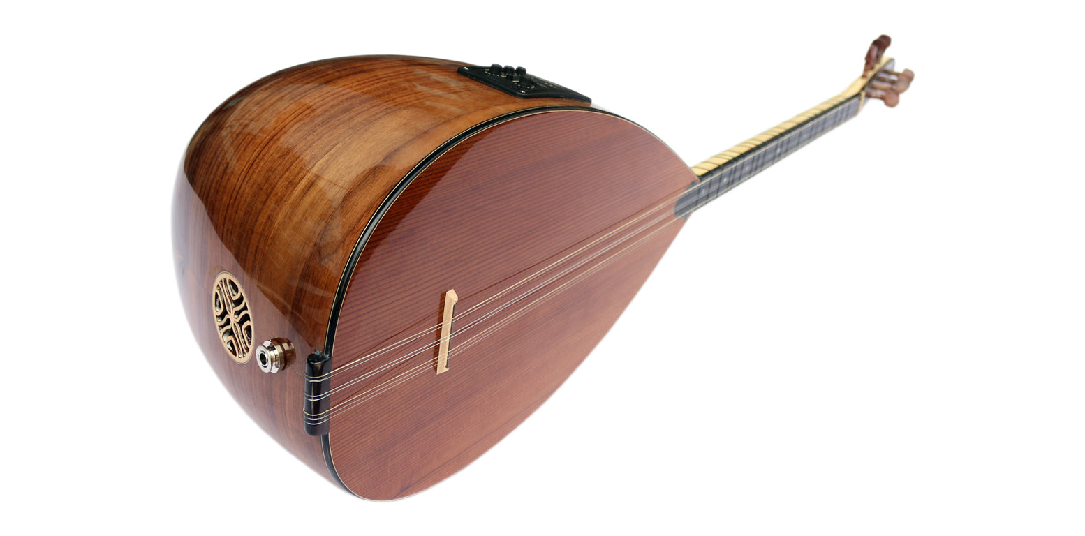 Baglama saz électrique à manche court fait main ASB-303EQ par Sala