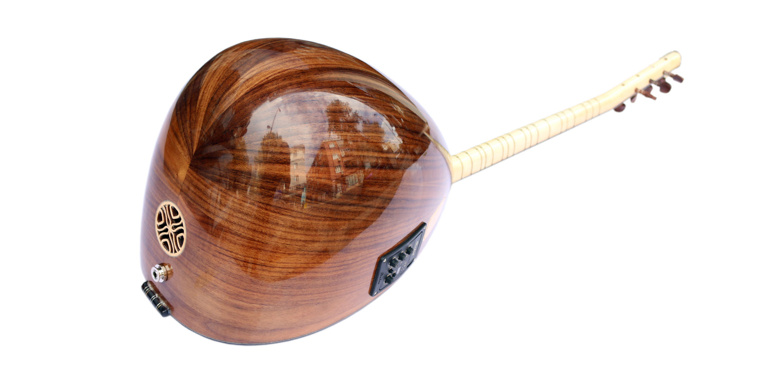 Baglama saz électrique à manche court fait main ASB-303EQ par Sala