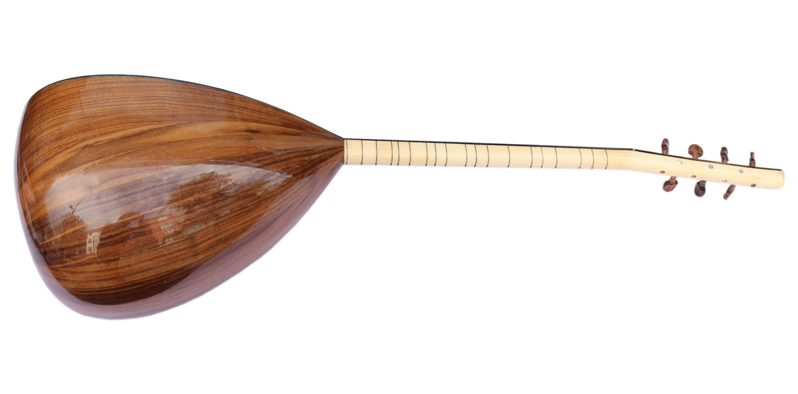Baglama saz électrique à manche court en noyer ASB-303EQ par Sala