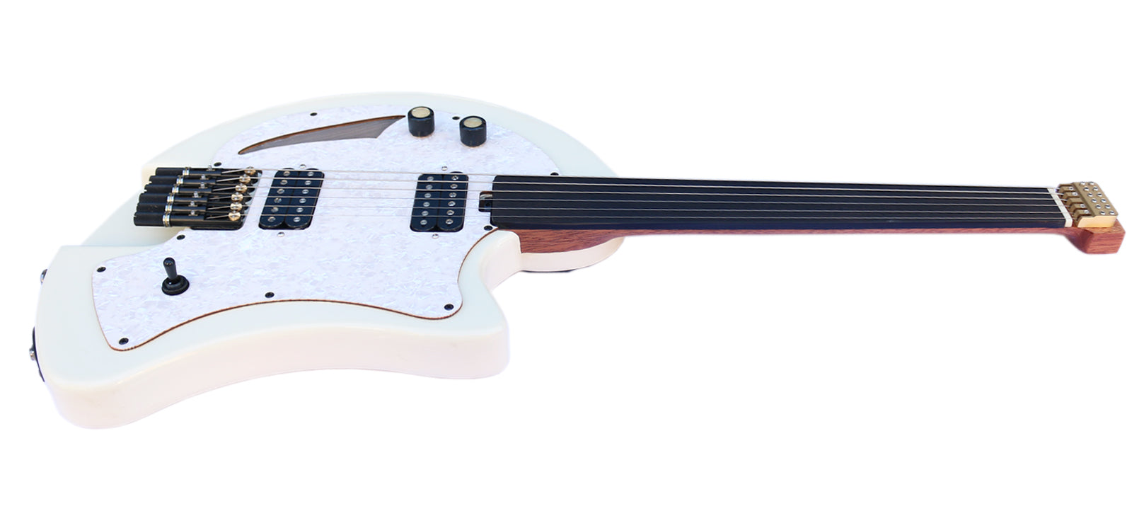 Oud électrique RaksOud en acajou avec protection plexiglas par Sala Muzik