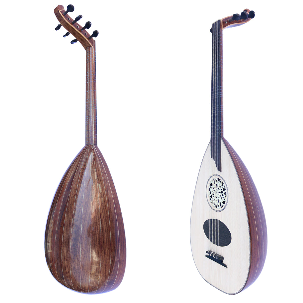 Türk profesyonel ceviz lavtası HSL-102 ladin göğüsle Sala Muzik