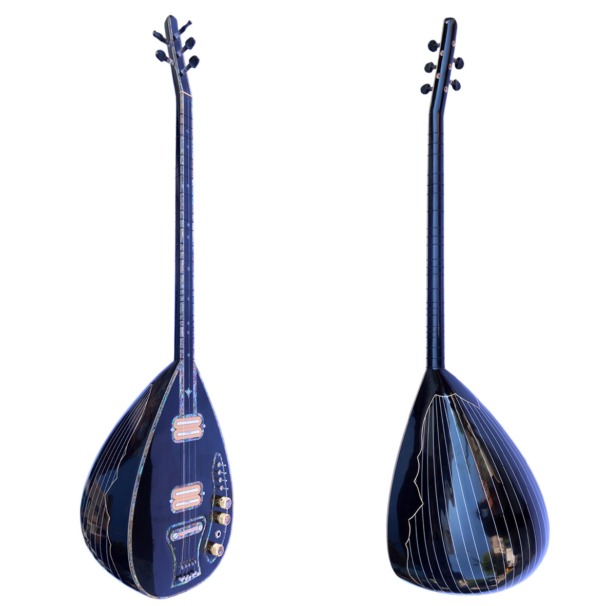 Professionell elektrisk bağlama saz med lång hals och P.TONE-mikrofoner PI-4B