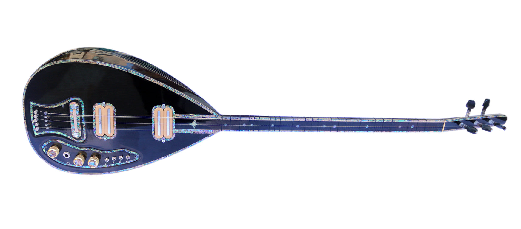 Professionell elektrisk bağlama saz med lång hals och P.TONE-mikrofoner PI-4B