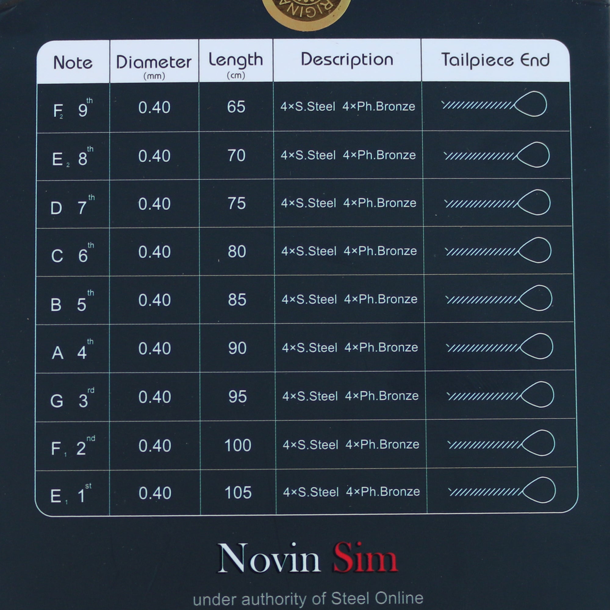 Premium santur teli NSS-209 Novin yapımı