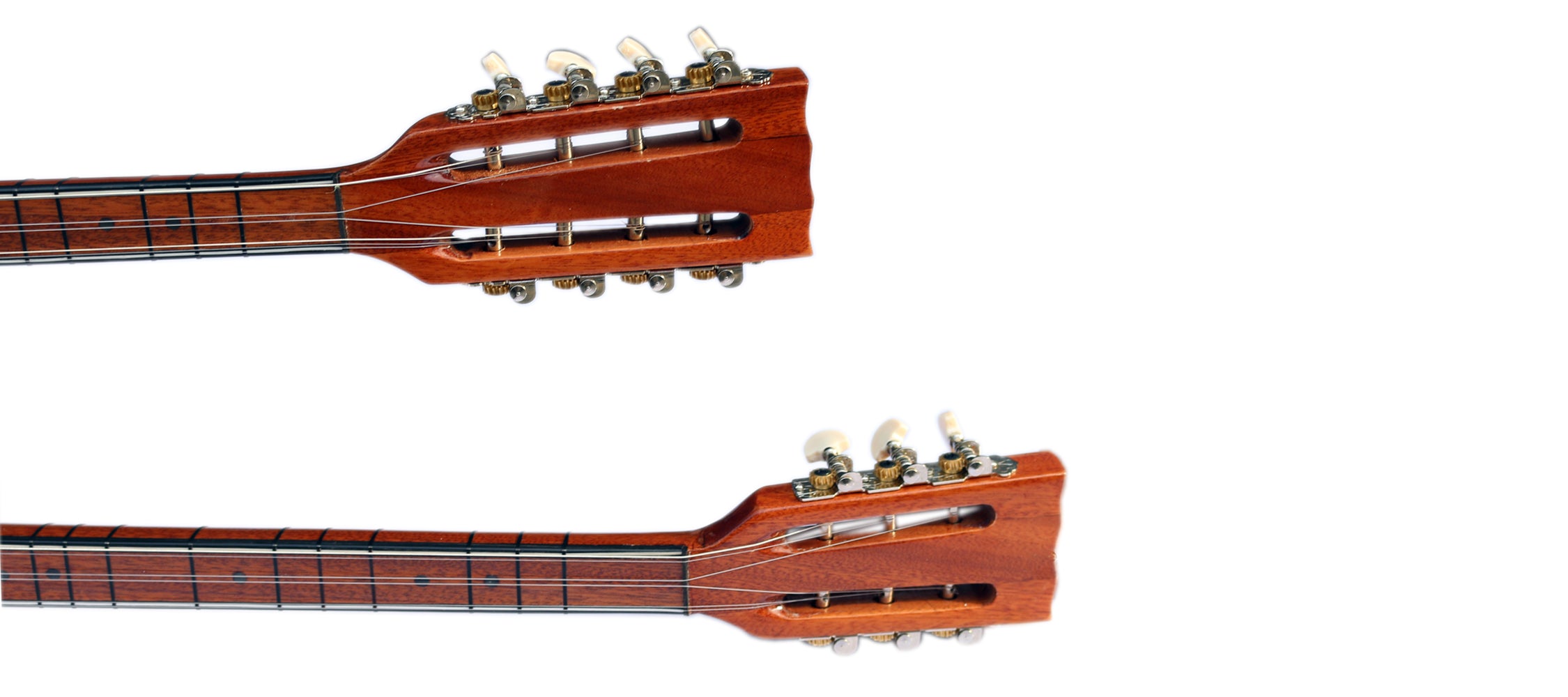 Sala düz çift boyunlu bağlama elektro saz DBL-504