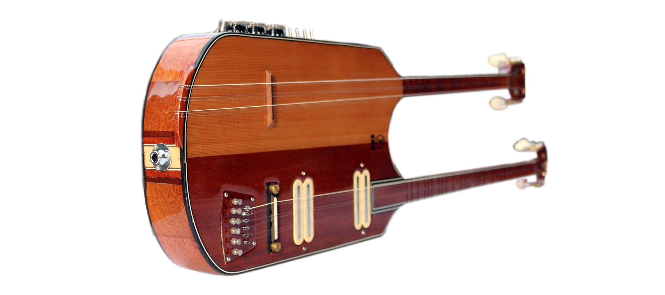 Sala çift boyunlu bağlama elektro saz DBL-504