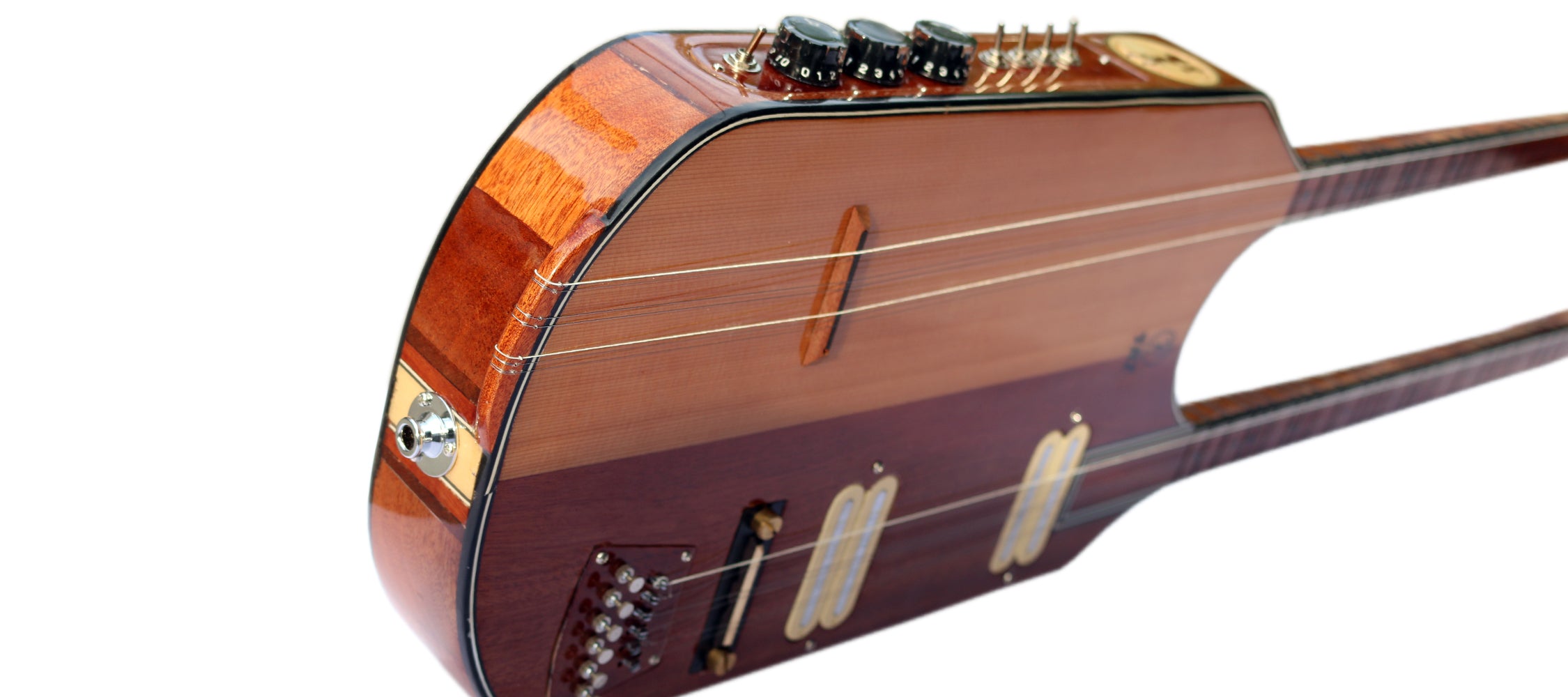 Sala Muzik el yapımı çift boyunlu saz DBL-504