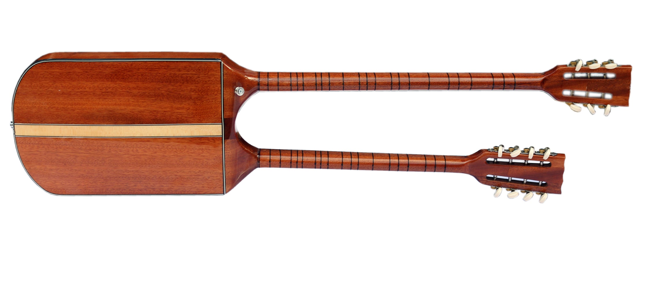 Sala düz çift boyunlu bağlama elektro saz DBL-504