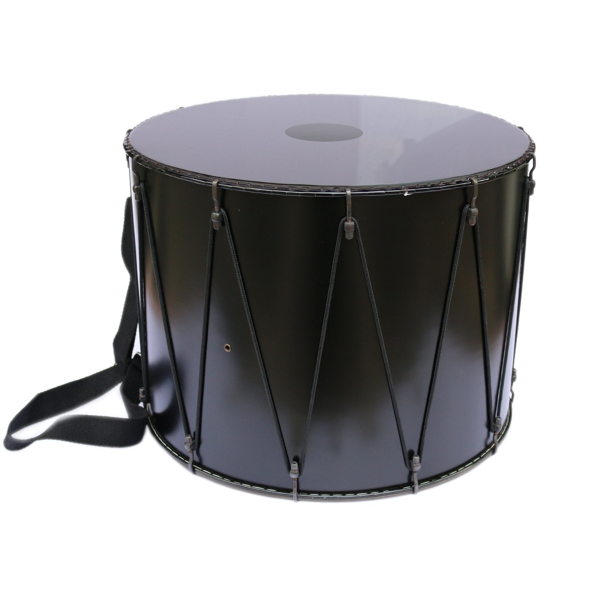 Davul turc noir accordable SDT-402 par Sala avec peau synthétique