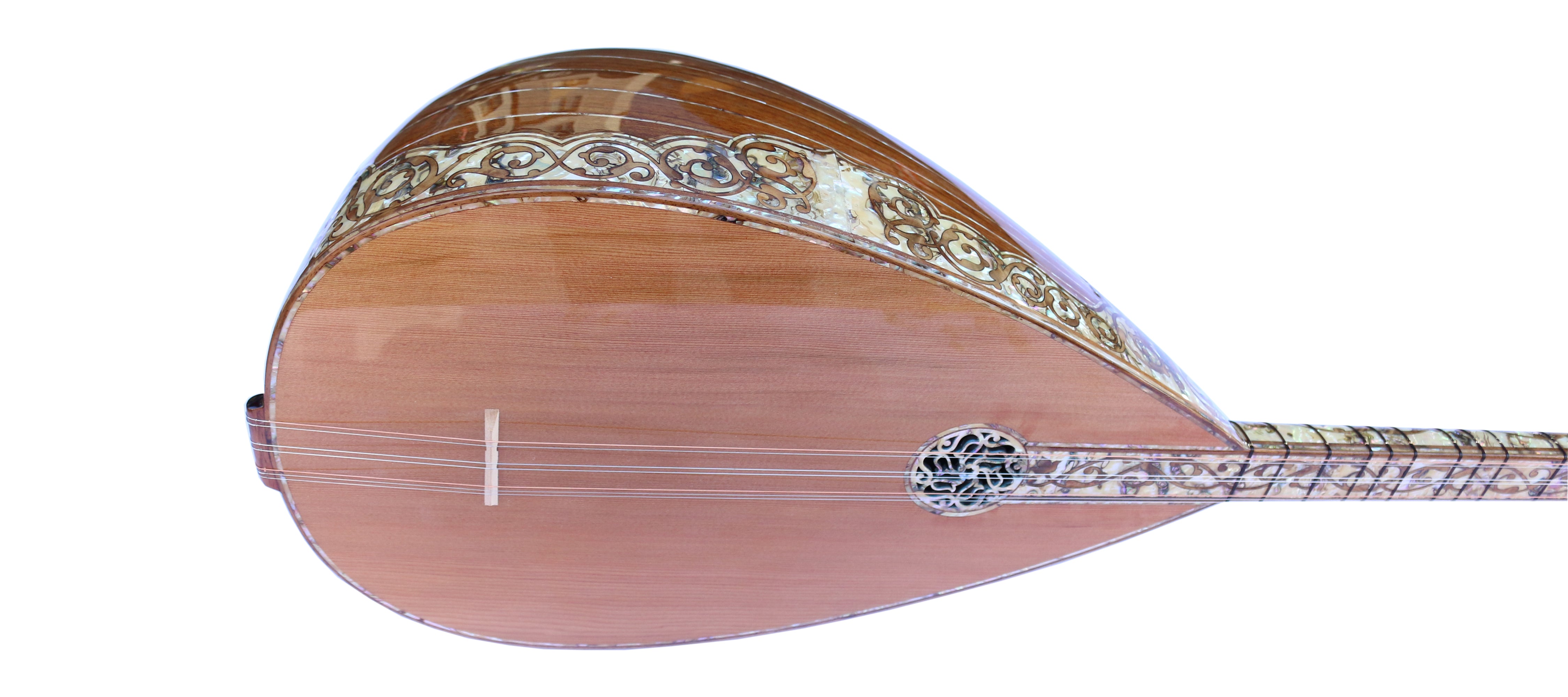 Sahne için sedef kakmali uzun sap bağlama PEARL-1 Sala yapımı
