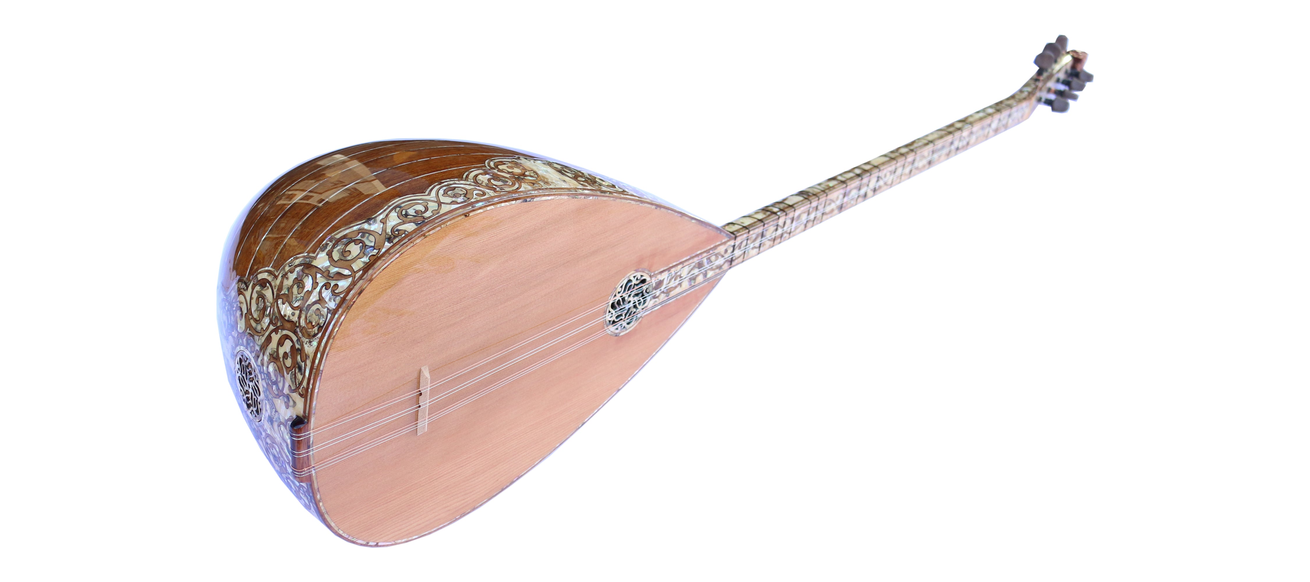 Sala yapımı el işi sedefli uzun sap bağlama PEARL-1