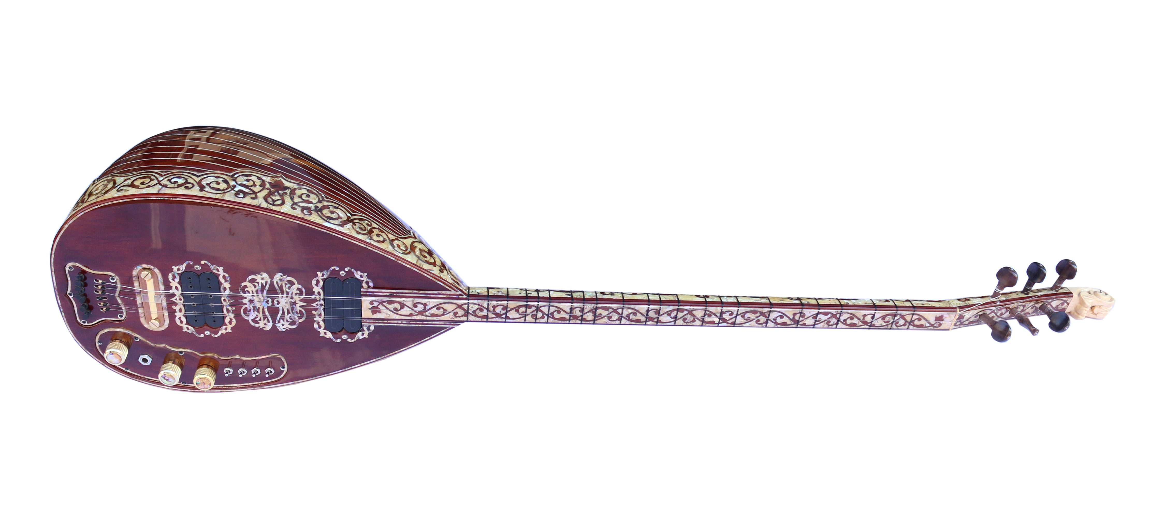 Sala yapımı sedef kakmalı özel elektro saz PEARL-2