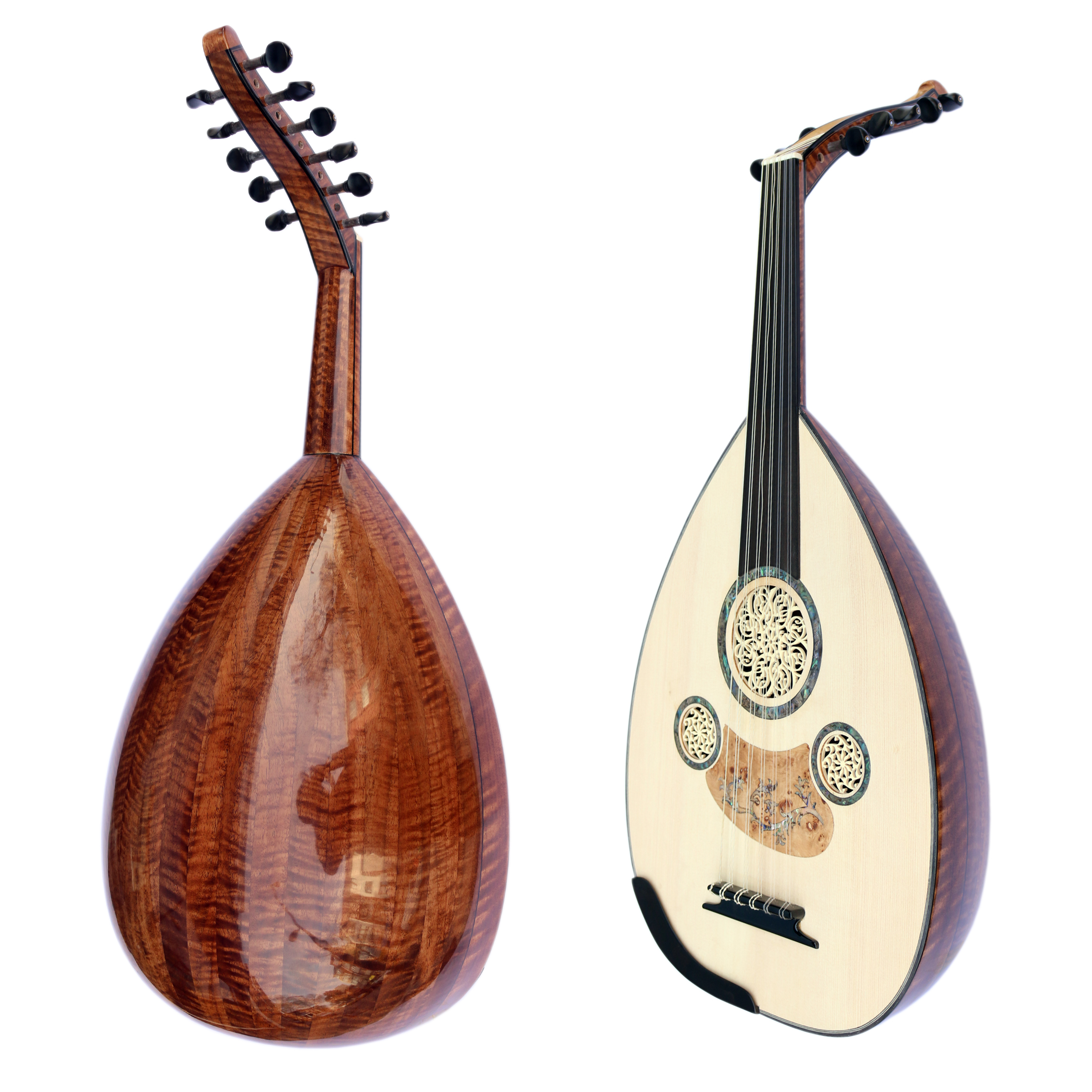 Oud turc premium SALA-Y9 de Sala Muzik avec caisse en noyer veiné et table en épicéa