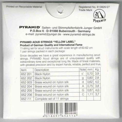 Pyramid Arap Suriye ud teli PSO-652 ambalaj detayı
