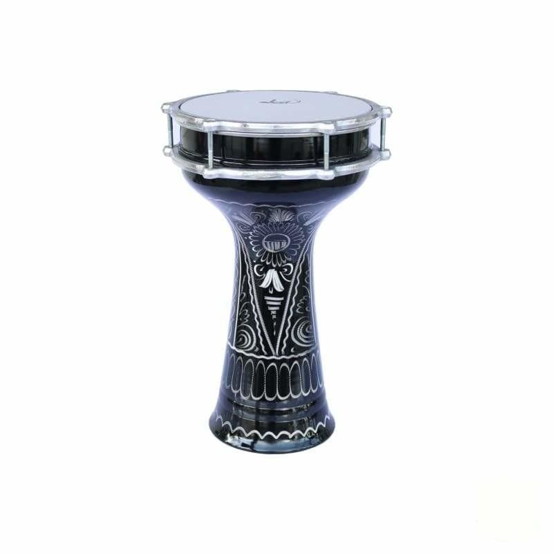 Dest Percussion Türk solo darbukası DKD-222E oymalı alüminyum gövdeli